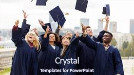  Presentation with mortar - Colorful slide set enhanced with education graduation and people concept backdrop and a wine colored foreground