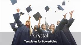  Presentation with international education - Cool new slides with education graduation and people concept backdrop and a wine colored foreground