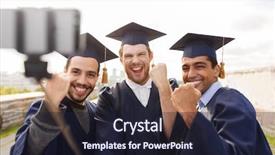  Presentation with international education - Slide deck featuring education graduation technology and achievement background and a wine colored foreground