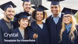  Presentation with technology education - Amazing slides having education graduation technology and people backdrop and a  colored foreground