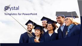  Presentation with technology education - Slides with education graduation technology and people background and a  colored foreground