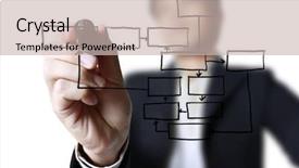  Presentation with whiteboard - PPT theme with hand drawing in a whiteboard background and a soft green colored foreground