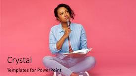  Presentation with education pink - Presentation theme enhanced with education high school and inspiration background and a coral colored foreground