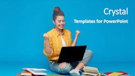  Presentation with high technology - Audience pleasing PPT layouts consisting of education high school and technology backdrop and a teal colored foreground