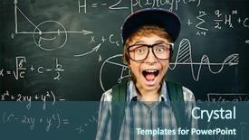  Presentation with high school - Theme enhanced with education high school college portrait background and a ocean colored foreground