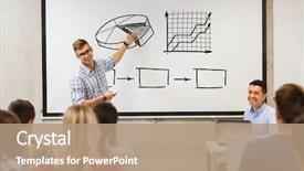  Presentation with high school - Amazing presentation having education high school economics backdrop and a coral colored foreground