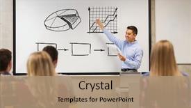  Presentation with high school students - Theme featuring education high school teaching economics background and a coral colored foreground