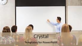  Presentation with education teamwork - PPT layouts with education high school teamwork background and a coral colored foreground