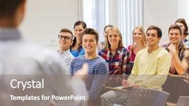  Presentation with education teamwork - Theme consisting of education high school teamwork background and a gray colored foreground