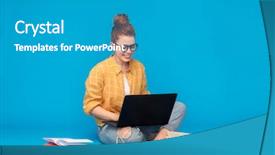  Presentation with high technology - Colorful PPT theme enhanced with education high school technology backdrop and a teal colored foreground