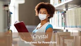  Presentation with american university - Colorful slide set enhanced with education-high-school-university-learning backdrop and a coral colored foreground