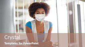  Presentation with african american high school - PPT theme having education-high-school-university-learning background and a coral colored foreground