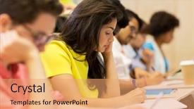  Presentation with high school students - Audience pleasing slides consisting of education high school university learning backdrop and a coral colored foreground