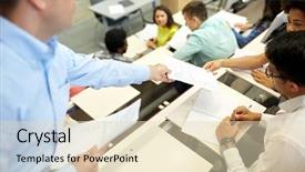  Presentation with high school students - Cool new presentation design with education high school university learning backdrop and a lemonade colored foreground