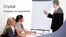  Presentation with education policy - Audience pleasing theme consisting of education in employee training backdrop and a white colored foreground