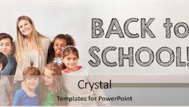  Presentation with back school education - Audience pleasing PPT theme consisting of education inclizion - back to school with children backdrop and a soft green colored foreground