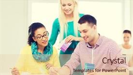  Presentation with interior design office - Amazing slides having education interior design and office concept - smiling interior designers with color samples and blueprint in office backdrop and a lemonade colored foreground