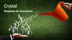  Presentation with invest - Cool new PPT theme with education investment - invest right to get income backdrop and a tawny brown colored foreground