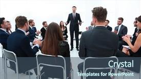  Presentation with leadership team - Presentation theme enhanced with education leadership - coach leads the session background and a ocean colored foreground