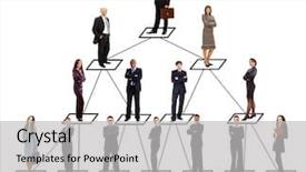  Presentation with group - Audience pleasing presentation theme consisting of education leadership - group of business people backdrop and a light gray colored foreground