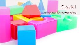  Presentation with plastic - Slide deck having education leadership block - colorful plastic toys isolated background and a  colored foreground