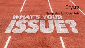  Presentation with issue - Audience pleasing PPT theme consisting of education leadership issues - whats your issue written backdrop and a coral colored foreground