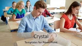  Presentation with cognitive theory learning concept - Amazing slides having education learning and people concept backdrop and a coral colored foreground