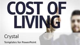  Presentation with cost - Theme enhanced with education legislative - business man pointing to transparent background and a white colored foreground