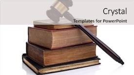  Presentation with law books - Presentation design with education legislative - judges wooden gavel on some background and a light gray colored foreground