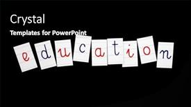  Presentation with blackboard - Presentation design enhanced with education-lettering-inscription-isolated background and a black colored foreground