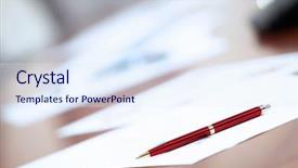  Presentation with business loan - PPT theme having education loan - image of a business work background and a sky blue colored foreground