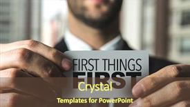  Presentation with first aide - PPT theme having education moments - first things first background and a tawny brown colored foreground