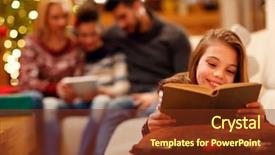  Presentation with children little child girl plays - Slides enhanced with education moments - little girl lying and enjoying background and a tawny brown colored foreground