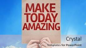  Presentation with today - Colorful presentation design enhanced with education moments - make today amazing card backdrop and a coral colored foreground