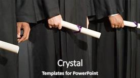  Presentation with graduation ceremony invitation - Audience pleasing presentation design consisting of education moments - student graduation ceremony backdrop and a dark gray colored foreground