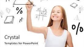  Presentation with technology education - PPT theme with education and new technology concept background and a sky blue colored foreground