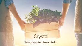  Presentation with child development - Presentation theme consisting of education parents growth - concept of generation and development background and a cream colored foreground