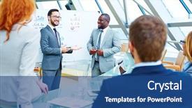  Presentation with business partner - Audience pleasing slide deck consisting of education partners - asian businessman presenting colleagues their backdrop and a  colored foreground