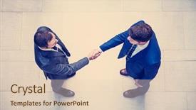  Presentation with young business people - PPT theme with education partners - young multi ethnic business people background and a lemonade colored foreground