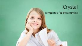  Presentation with meditation children education school - PPT layouts featuring education people children and school background and a mint green colored foreground