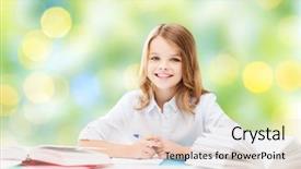  Presentation with school children - Amazing slides having education people children and school backdrop and a lemonade colored foreground