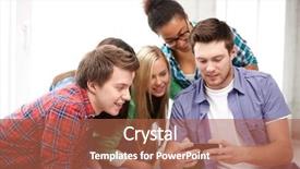  Presentation with friendship school - Colorful slide set enhanced with education people friendship technology backdrop and a red colored foreground