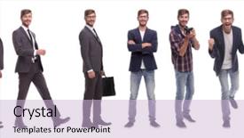  Presentation with poster - Cool new slide set with education poster - panoramic collage of a promising backdrop and a light blue colored foreground