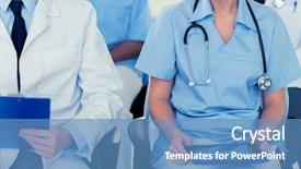  Presentation with nursing education - Cool new slides with education profession people and medicine backdrop and a teal colored foreground