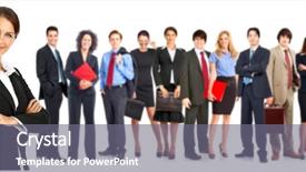  Presentation with big group people - PPT layouts enhanced with education professionals - group of business people isolated background and a  colored foreground