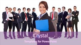  Presentation with woman leader - Beautiful presentation theme featuring photo of pinned sao tome backdrop and a sky blue colored foreground