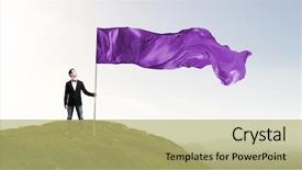  Presentation with italian flag waving - Amazing presentation design having education purple - man with waving flag backdrop and a  colored foreground