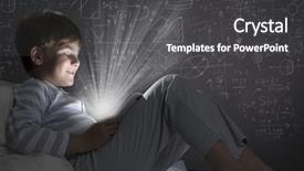  Presentation with cute girlish - Beautiful slides featuring education reading - cute little boy sitting backdrop and a dark gray colored foreground