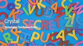  Presentation with secret - Cool new PPT layouts with education report card - secret word backdrop and a teal colored foreground