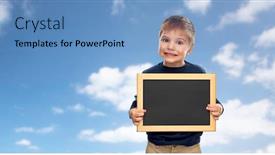  Presentation with chalk board - Beautiful theme featuring education-school-and-advertisement-concept backdrop and a teal colored foreground